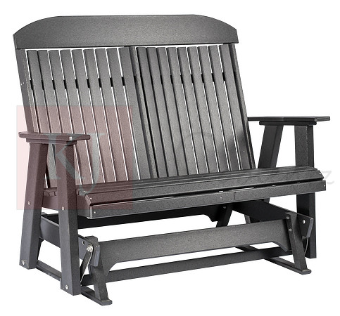 4' Hi Back Glider, Black