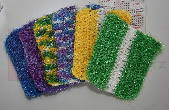 Homemade Scrubbys, Assort Colors, Made by local widow.